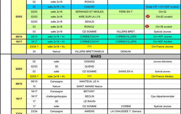 competitions 2018/2019